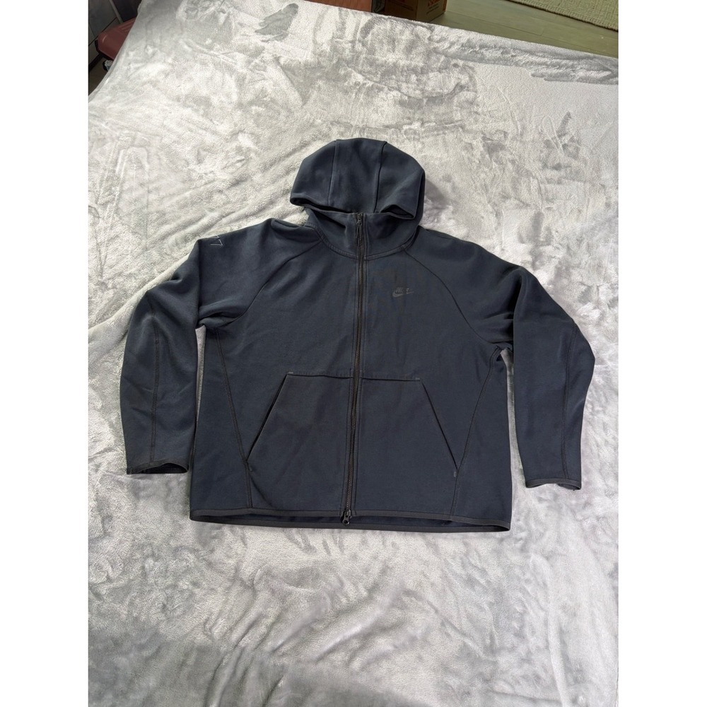 Nike Hoodie Mens XL Black Full Zip Long Sleeve Hooded